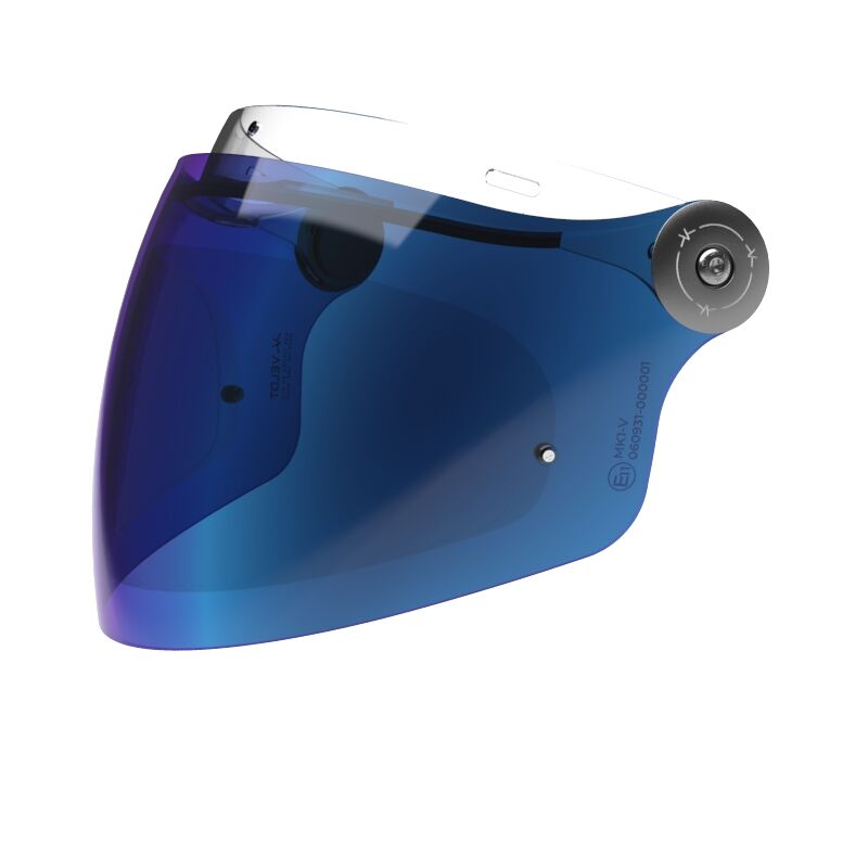 Montlhery Visor Short Mirror Blue